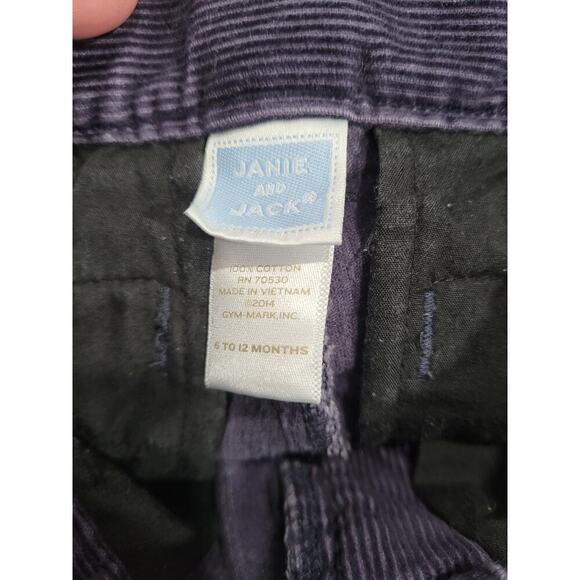 Janie and Jack Baby Boy Blue Corduroy Pants size 6-12 Months Adjustable Waist #4 - Picture 3 of 4